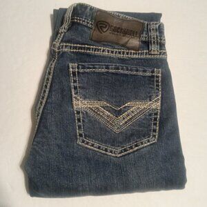 Rock & Roll Denim Men's Revolver Slim Straight Western Jeans M1R3586